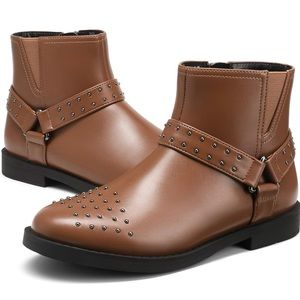 Dream Pairs Kids Girls Ankle Boots Side Zipper Fashion Chelsea Boots Size 4